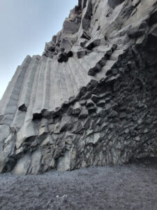 Basalt columns at Reynisfjara Beach in Iceland