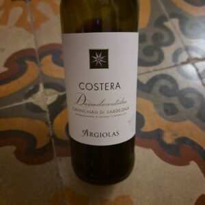 a bottle of the Cannonau red wine from the Sardinia region