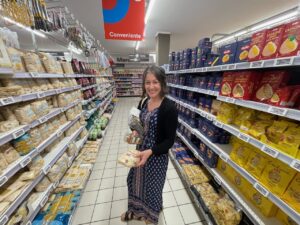 Me in the grocery store